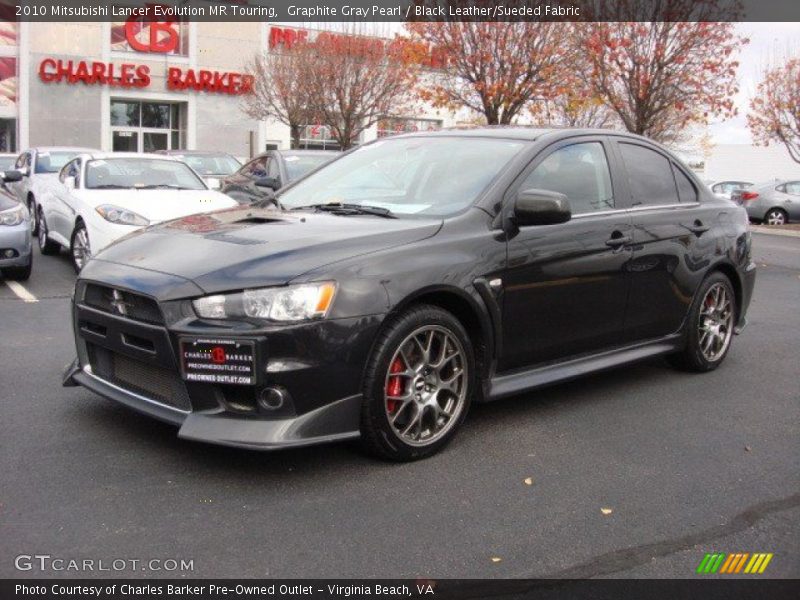 Graphite Gray Pearl / Black Leather/Sueded Fabric 2010 Mitsubishi Lancer Evolution MR Touring