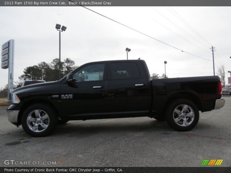 Black / Black/Diesel Gray 2013 Ram 1500 Big Horn Crew Cab