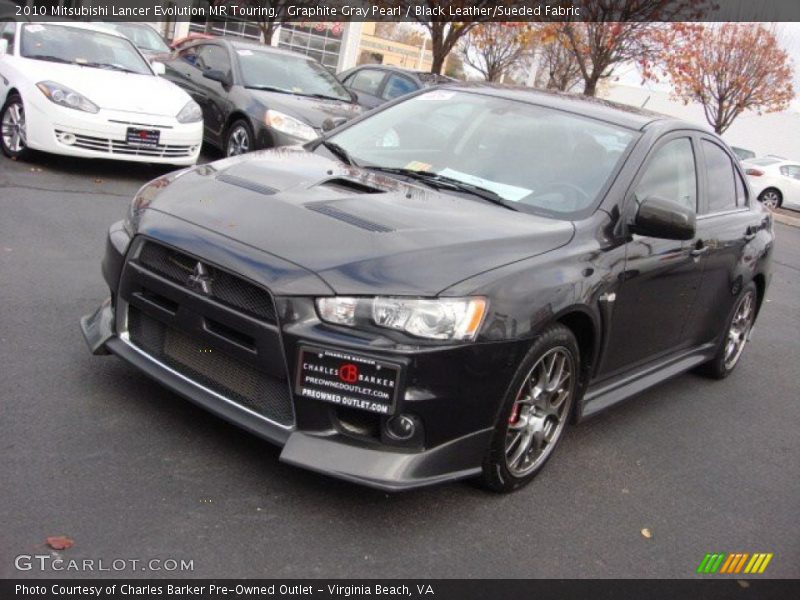 Graphite Gray Pearl / Black Leather/Sueded Fabric 2010 Mitsubishi Lancer Evolution MR Touring