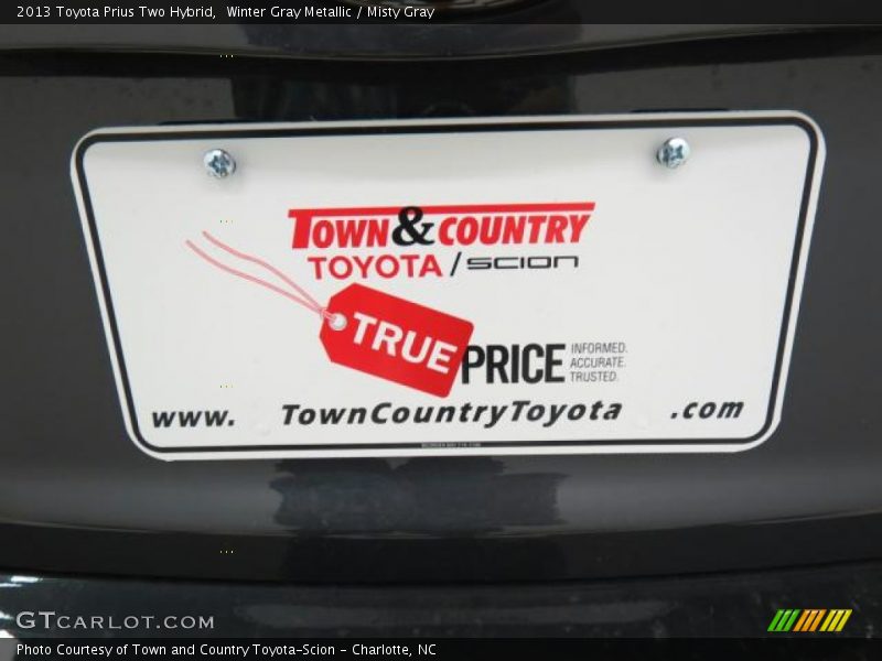 Winter Gray Metallic / Misty Gray 2013 Toyota Prius Two Hybrid