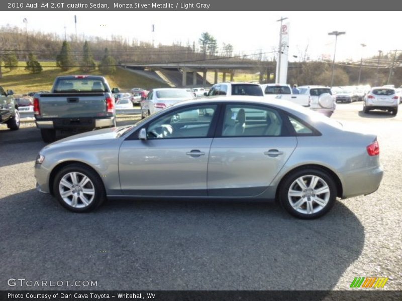 Monza Silver Metallic / Light Gray 2010 Audi A4 2.0T quattro Sedan