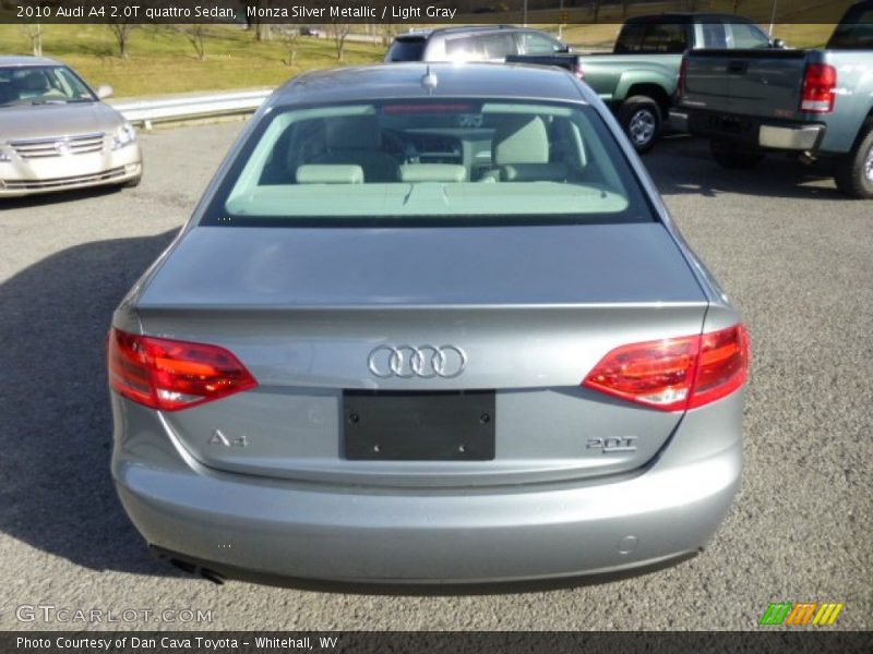 Monza Silver Metallic / Light Gray 2010 Audi A4 2.0T quattro Sedan