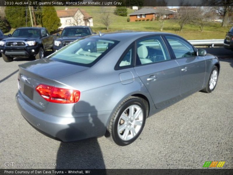 Monza Silver Metallic / Light Gray 2010 Audi A4 2.0T quattro Sedan