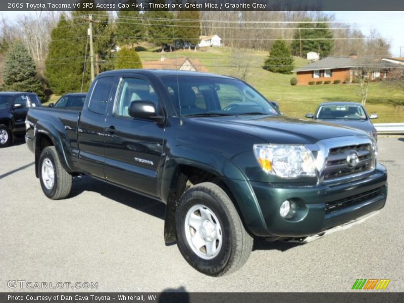 Timberland Green Mica / Graphite Gray 2009 Toyota Tacoma V6 SR5 Access Cab 4x4