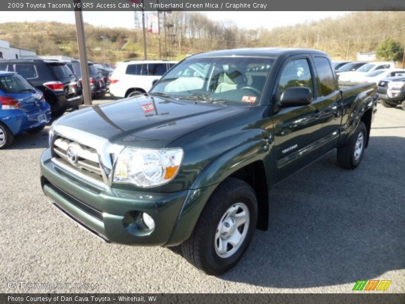 Timberland Green Mica / Graphite Gray 2009 Toyota Tacoma V6 SR5 Access Cab 4x4