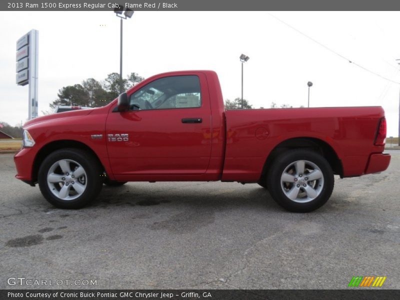 Flame Red / Black 2013 Ram 1500 Express Regular Cab