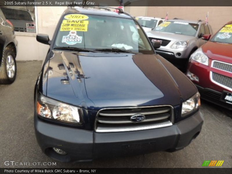 Regal Blue Pearl / Gray 2005 Subaru Forester 2.5 X