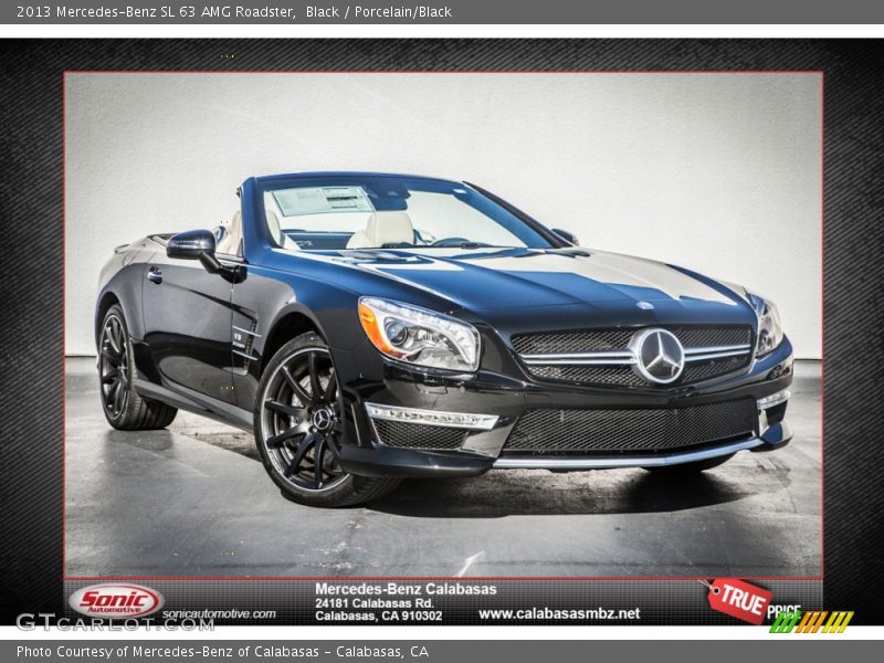 Black / Porcelain/Black 2013 Mercedes-Benz SL 63 AMG Roadster