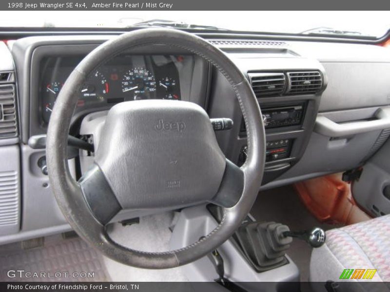 Dashboard of 1998 Wrangler SE 4x4
