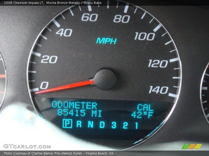 Mocha Bronze Metallic / Ebony Black 2008 Chevrolet Impala LT