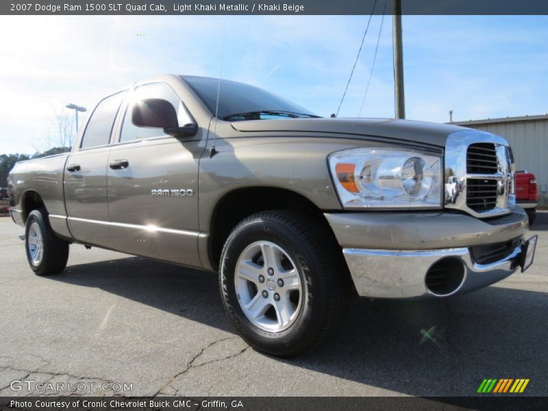 Light Khaki Metallic / Khaki Beige 2007 Dodge Ram 1500 SLT Quad Cab