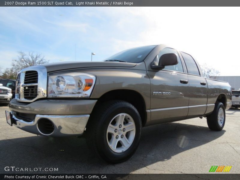 Light Khaki Metallic / Khaki Beige 2007 Dodge Ram 1500 SLT Quad Cab