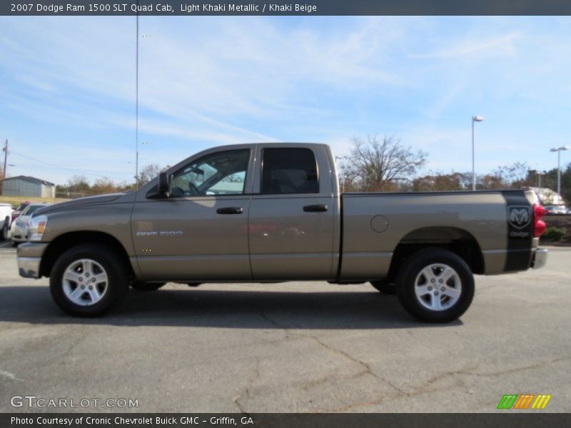 Light Khaki Metallic / Khaki Beige 2007 Dodge Ram 1500 SLT Quad Cab