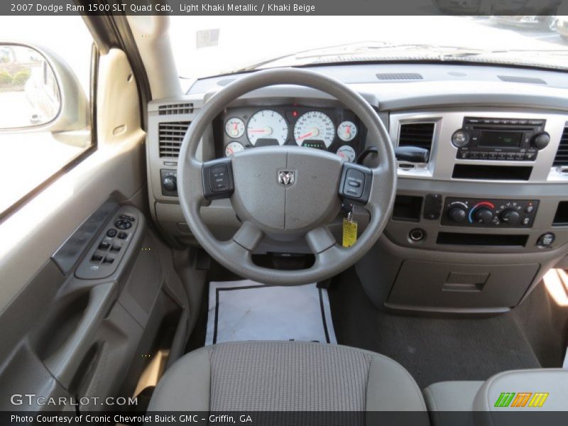 Light Khaki Metallic / Khaki Beige 2007 Dodge Ram 1500 SLT Quad Cab