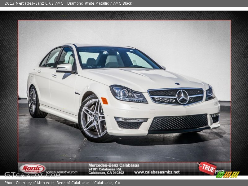 Diamond White Metallic / AMG Black 2013 Mercedes-Benz C 63 AMG