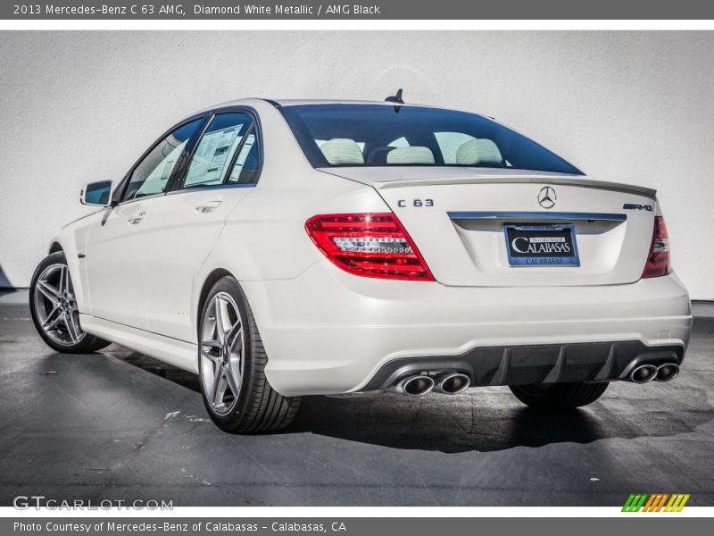 Diamond White Metallic / AMG Black 2013 Mercedes-Benz C 63 AMG