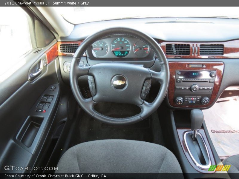Summit White / Gray 2011 Chevrolet Impala LT