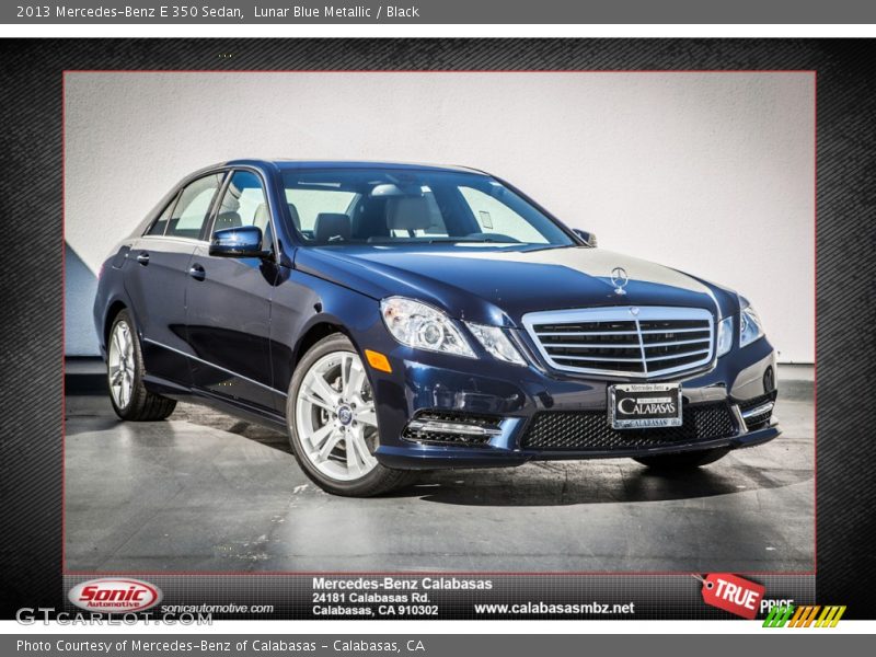 Lunar Blue Metallic / Black 2013 Mercedes-Benz E 350 Sedan