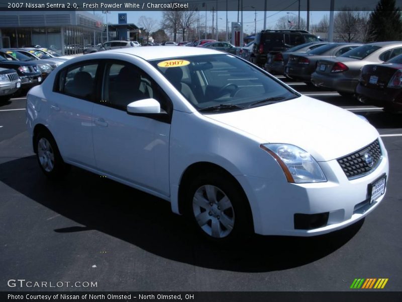 Fresh Powder White / Charcoal/Steel 2007 Nissan Sentra 2.0