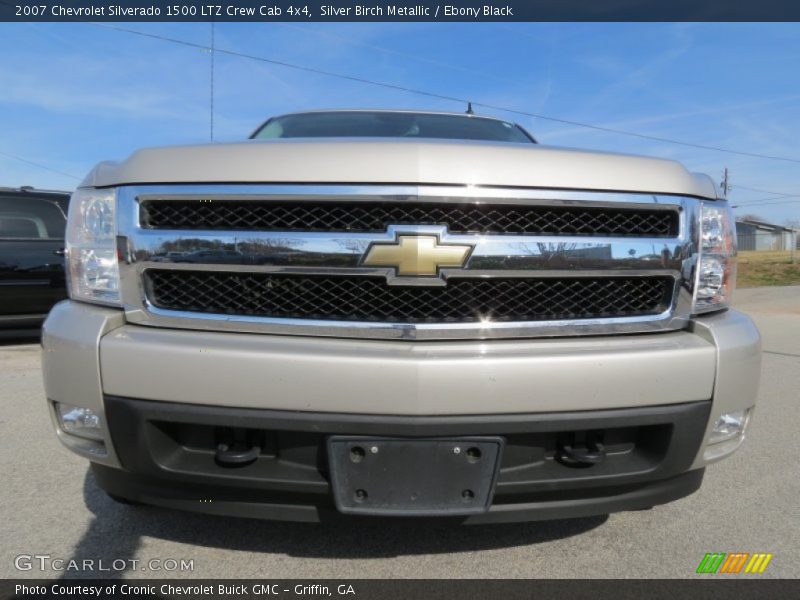 Silver Birch Metallic / Ebony Black 2007 Chevrolet Silverado 1500 LTZ Crew Cab 4x4