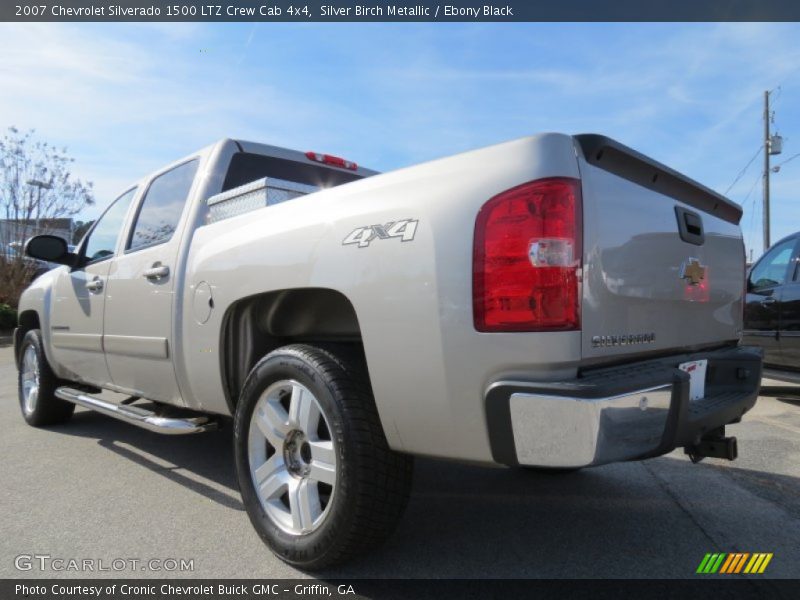Silver Birch Metallic / Ebony Black 2007 Chevrolet Silverado 1500 LTZ Crew Cab 4x4
