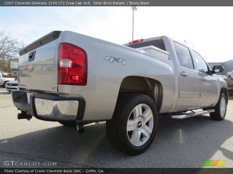 Silver Birch Metallic / Ebony Black 2007 Chevrolet Silverado 1500 LTZ Crew Cab 4x4