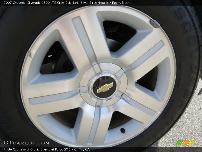Silver Birch Metallic / Ebony Black 2007 Chevrolet Silverado 1500 LTZ Crew Cab 4x4