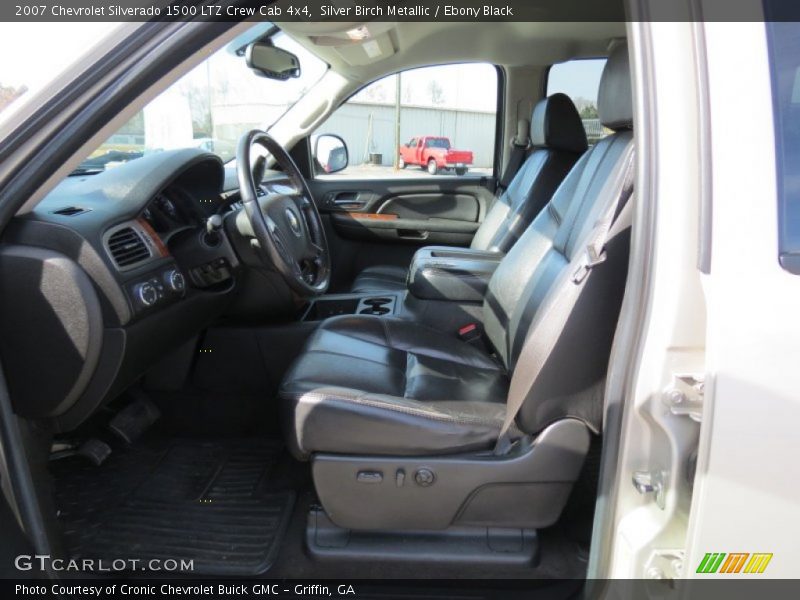 Silver Birch Metallic / Ebony Black 2007 Chevrolet Silverado 1500 LTZ Crew Cab 4x4