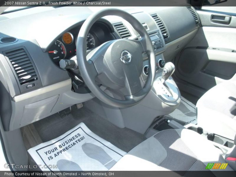 Fresh Powder White / Charcoal/Steel 2007 Nissan Sentra 2.0
