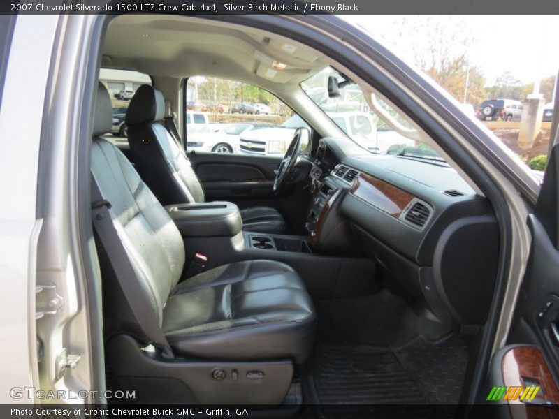 Silver Birch Metallic / Ebony Black 2007 Chevrolet Silverado 1500 LTZ Crew Cab 4x4