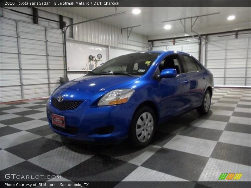 Blue Streak Metallic / Dark Charcoal 2010 Toyota Yaris Sedan