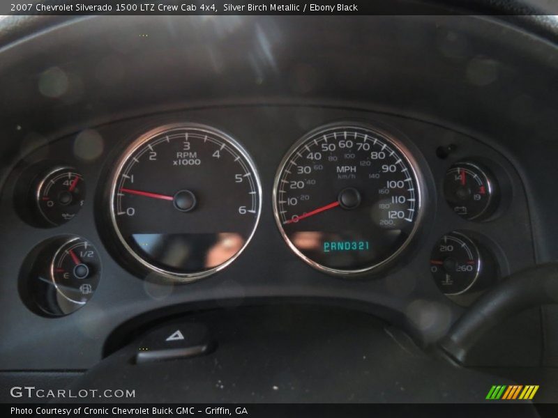 Silver Birch Metallic / Ebony Black 2007 Chevrolet Silverado 1500 LTZ Crew Cab 4x4