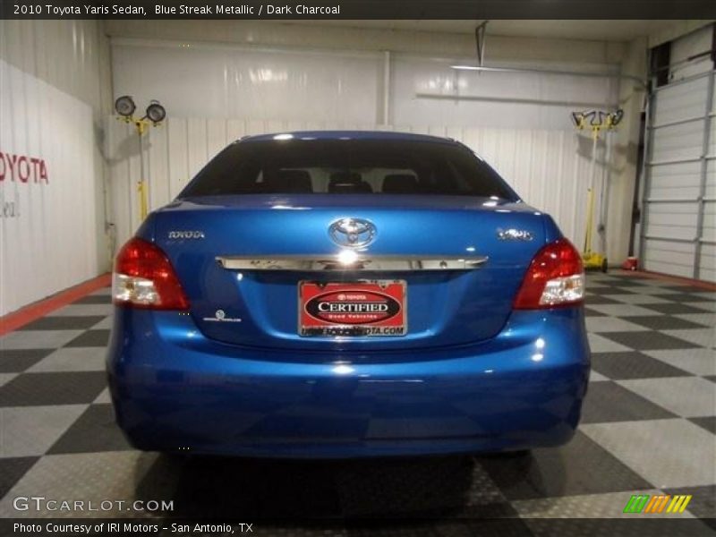 Blue Streak Metallic / Dark Charcoal 2010 Toyota Yaris Sedan