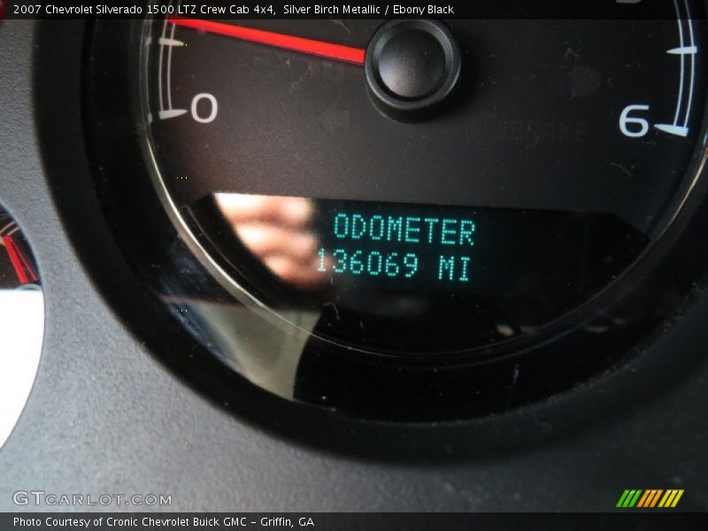 Silver Birch Metallic / Ebony Black 2007 Chevrolet Silverado 1500 LTZ Crew Cab 4x4