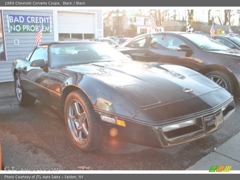 Black / Black 1989 Chevrolet Corvette Coupe