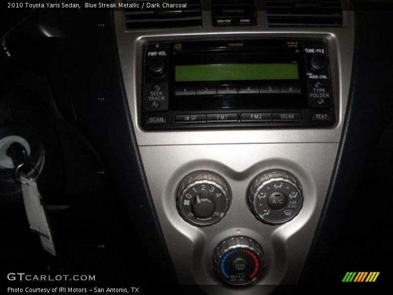 Blue Streak Metallic / Dark Charcoal 2010 Toyota Yaris Sedan