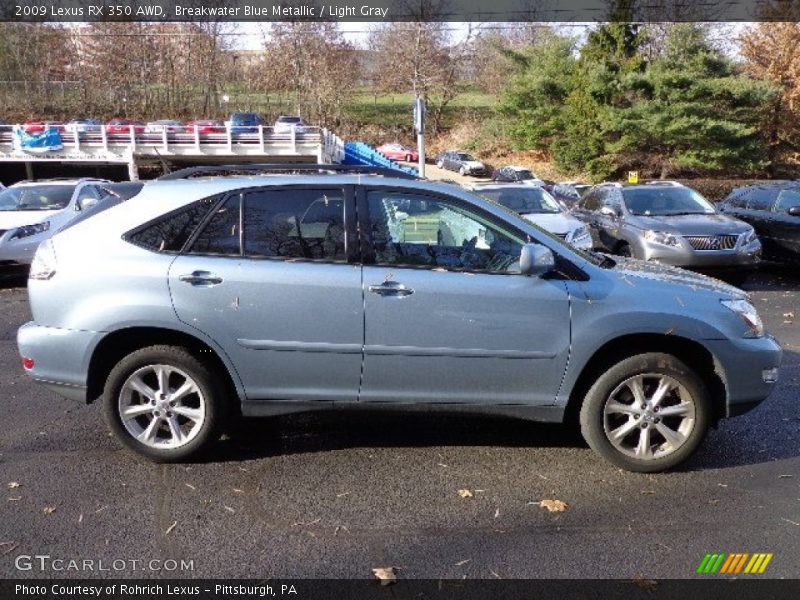 Breakwater Blue Metallic / Light Gray 2009 Lexus RX 350 AWD