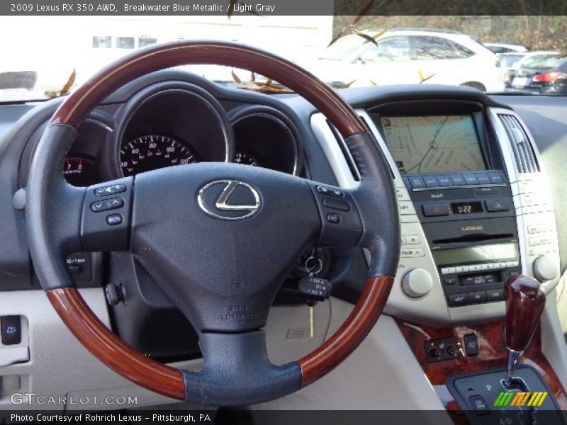 Breakwater Blue Metallic / Light Gray 2009 Lexus RX 350 AWD