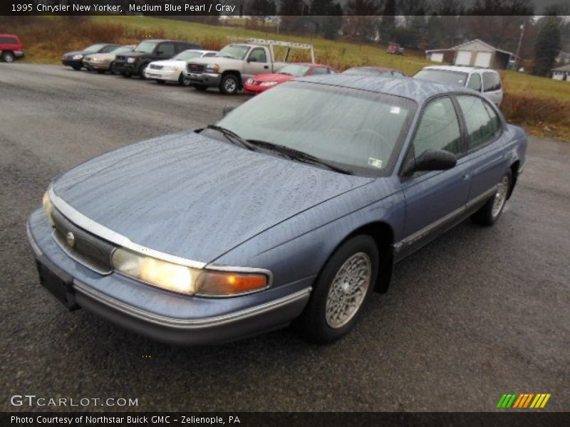 Medium Blue Pearl / Gray 1995 Chrysler New Yorker