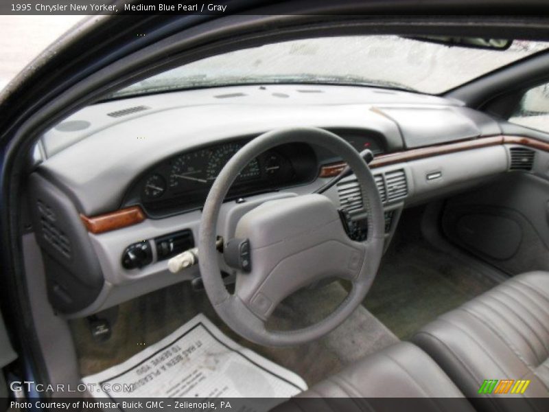 Medium Blue Pearl / Gray 1995 Chrysler New Yorker
