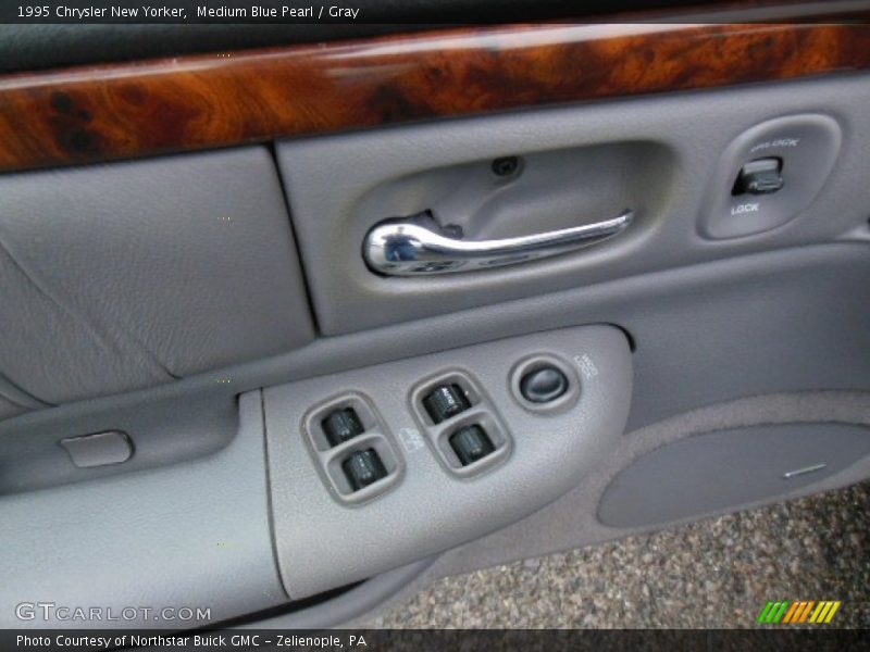 Medium Blue Pearl / Gray 1995 Chrysler New Yorker