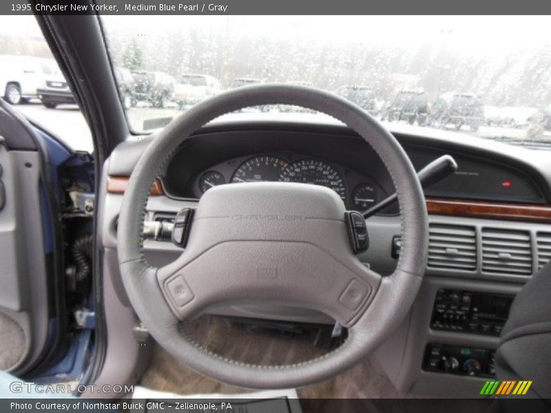 Medium Blue Pearl / Gray 1995 Chrysler New Yorker