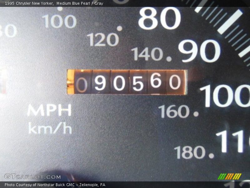 Medium Blue Pearl / Gray 1995 Chrysler New Yorker