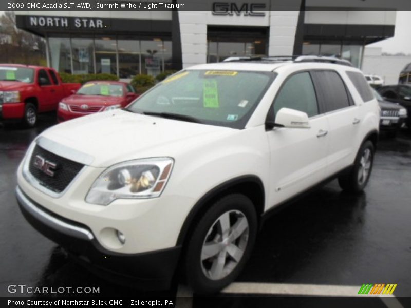 Summit White / Light Titanium 2009 GMC Acadia SLT AWD