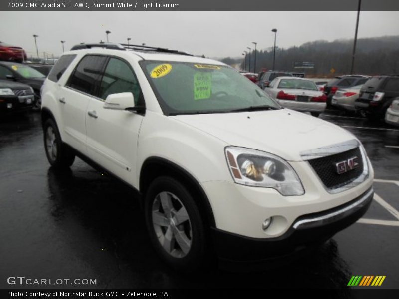Summit White / Light Titanium 2009 GMC Acadia SLT AWD