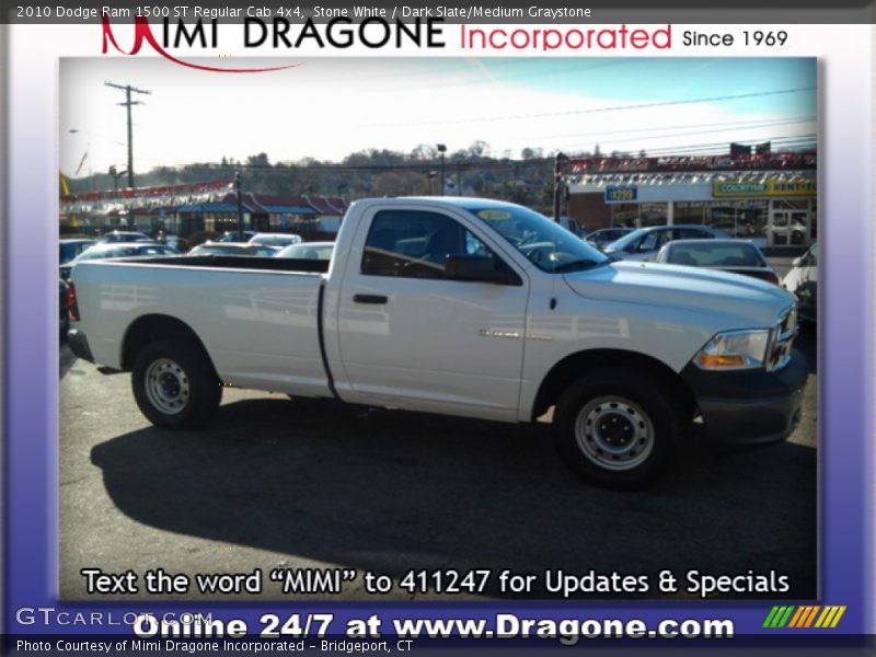 Stone White / Dark Slate/Medium Graystone 2010 Dodge Ram 1500 ST Regular Cab 4x4
