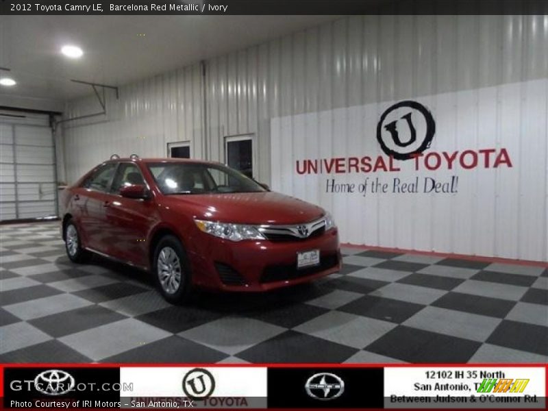 Barcelona Red Metallic / Ivory 2012 Toyota Camry LE