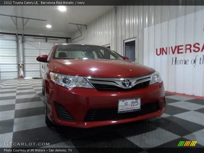 Barcelona Red Metallic / Ivory 2012 Toyota Camry LE