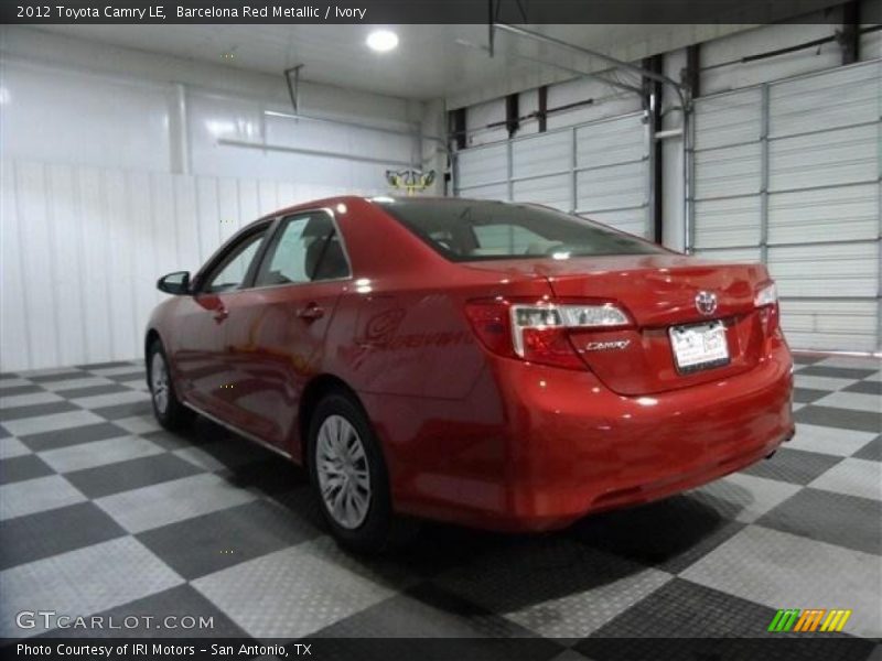 Barcelona Red Metallic / Ivory 2012 Toyota Camry LE
