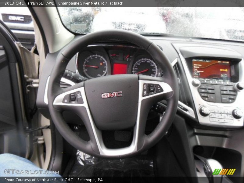 Champagne Silver Metallic / Jet Black 2013 GMC Terrain SLT AWD